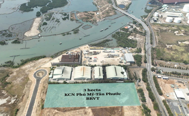 Chuyển nhượng 11ha đất khu c&ocirc;ng nghiệp Ph&uacute; Mỹ 2, đ&atilde; x&acirc;y dựng cơ bản
